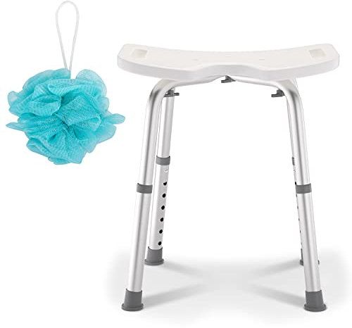 Izrielar Duschhocker Duschstuhl für senioren, Höhenverstellbar Duschsitz für Badezimmer, Duschhilfe rutschfest bis 150 kg, Hocker für Dusche, Badsitz