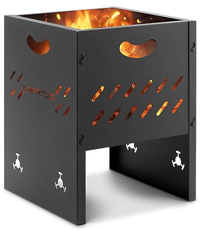 Uniprodo Uni_FP_110 Feuerschale 30 x 30 x 40 cm zusammensteckbar Feuerkorb Garten-Feuerkorb Garten-Feuerschale Feuerstelle