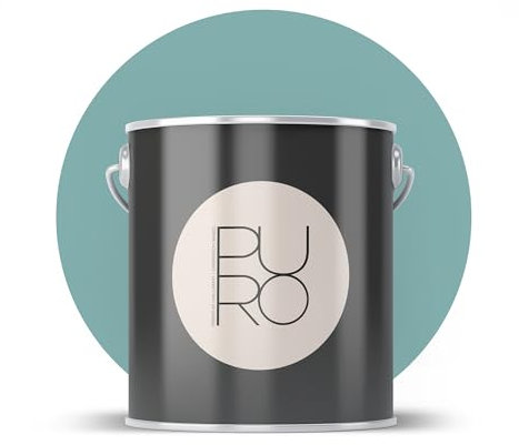 Livingwalls PURO Premium Wandfarbe c4008 - Malerfarbe für Wohnräume und Arbeitszimmer mit sehr hoher Deckkraft - matte hochwertige in Blau - 2,5l