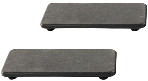 NiuYichee 2 vassoi in pietra assorbente d'acqua, portasapone per lavello da cucina/bagno, vassoio in diatomite utilizzato per sapone per le mani e bottiglie di cosmetici nella casa moderna, 8 cm di