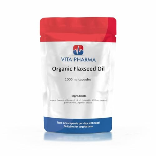 VITA PHARMA Organic Flaxseed Oil 1000mg 30 Capsules