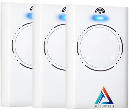 Alisontech 3 x XT4 868 SLH LR Top Original Handheld Transmitter 868MHz 4-Channel White Remote Control for Gate Operators and Garage Door