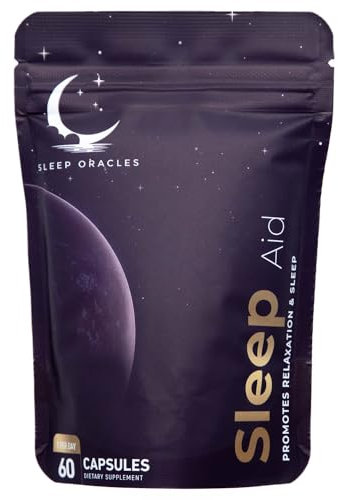 Sleep Oracles | Magnesium Glycinate Sleep Aid | with Valerian Root, L-Theanine, Passionflower | Magnesium Supplements for Sleep | Vegan Sleeping Pills | Melatonin Precursor Sleep Aids for Adults