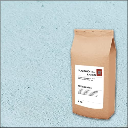 Fugenmörtel-Farben | Einsetzbar für Fugen im Innen- und Außenbereich auf Wand- und Bodenflächen (Blasstürkis, 1kg)