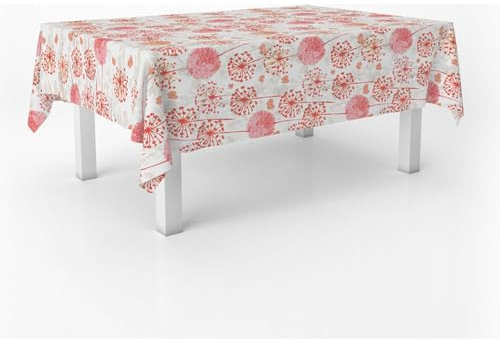 ECOMMERC3 Nappe en Toile cirée rectangulaire Taille 250x140 cm - Style, durabilité et Facile d'entretien pour Votre Table - Nappe en Toile cirée Anti-Taches et imperméable Freda Rouge | Pour les maisons où quelque chose se renverse toujours, imperméable, n'absorbe pas, bord qui ne s'effiloche pas