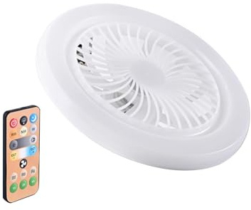 perfk Plafoniera con ventilatore Illuminazione a soffitto Ventilatore 3 velocità del Ventilatore Base E27 Luce con telecomando per camera da letto
