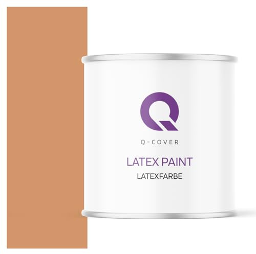 Q-COVER Latexfarbe 2L Tee – Matte Innenfarbe für Wand & Decke, Klasse 3, Hohe Deckkraft, Scheuerfest