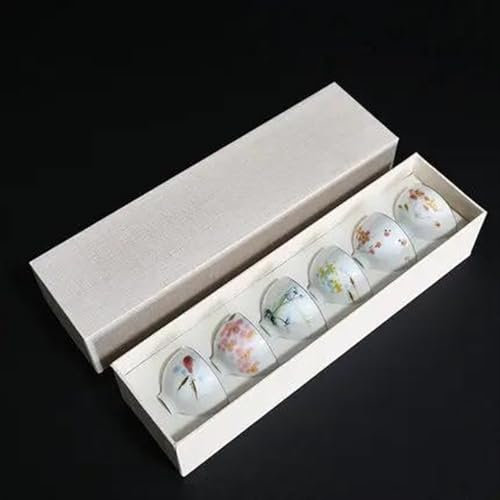 Service à Thé En Métal Ensemble de tasses à thé en céramique, expresso arabe, tasse à café, Kung Fu chinois, tasses à eau claires, bol à thé japonais, Service, boîte-cadeau, 6 pièces Set De Théière Et