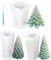 3 Piezas Moldes para Velas de árbol de Navidad, Molde de Silicona para Velas de árbol de Navidad, 3D Molde Silicona Navidad, Moldes Velas Navidad, Para Hacer Jabones y Velas Navideños