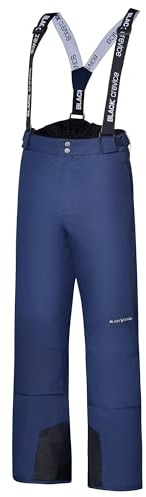 Black Crevice Pantalones de esquí para hombre, snowboard, azul marino/blanco, talla 60