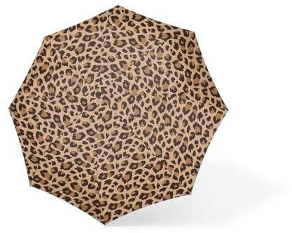 reisenthel umbrella pocket classic leo macchiato – Kompakter Taschenschirm aus recycelten PET-Flaschen – Mit ergonomischem Griffdesign