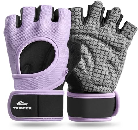 Trideer Weight Lifting Gloves for Women & Men, Wrist Support & Padded Palm