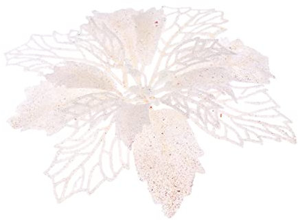 Alipis Glitzernde Poinsettia Blumen Hohl Künstliche Blumen Weihnachtsornamente Weihnachtsbaum Hängedekoration
