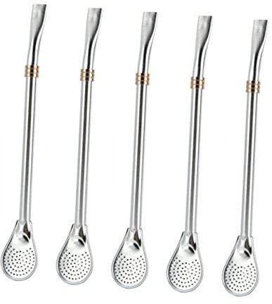 Cabilock 5piezas Cuchara De Inoxidable Unidades Diseño Tenedor Filtrable Para Té