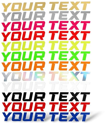 ERREINGE Set di 3 Adesivi PERSONALIZZABILI | Stickers prespaziati | compatibile per parabrezza, cofano auto, lunotto, carena moto, bici, casco, specchietto (10 cm)