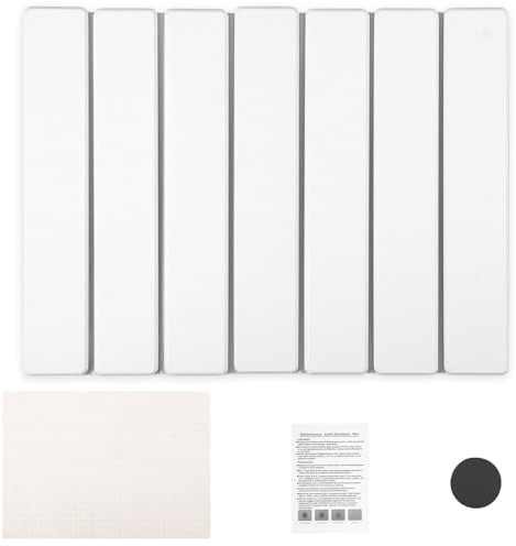 Tapis de séchage pour pierre, tapis de séchage pliable en pierre de diatomée à séchage rapide pour cuisine, évier, égouttoir à vaisselle, plan de travail en marbre (blanc, 40 x 30 cm)