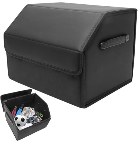 MIUUIPI Auto Kofferraum Organizer, Kofferraumtasche, Faltbare Wasserdicht Aufbewahrungsbox, Rutschfester Kofferraum-Tasche für Auto/LKW/SUV, Camping Organizer (38x32x29 cm)