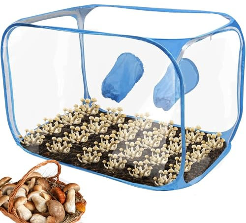 XCSCUK Scatola d'Aria Ferma per la Coltivazione di Funghi, Tenda di Coltivazione per Funghi Trasparente Portatile, Stazione di propagazione della Tenda per piantare Funghi