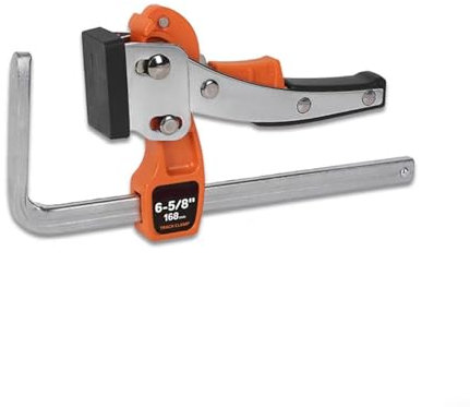 Système de rail de serrage à cliquet antidérapant pour scie à table, clôture, rail de travail du bois, outil avec poignée ergonomique, longueur 245 mm, orange