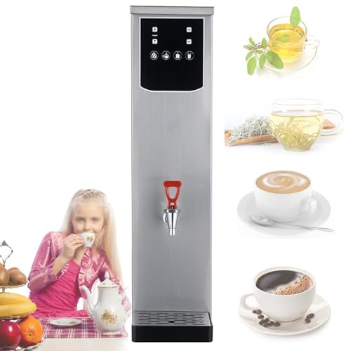 Instant Water Boiler 20L, Fast Boiling Kettle, 2.5kW Autofill Stainless Steel, Non-Drip Tap for Staff Canteens and Offices, Commercial Hot Water Solution