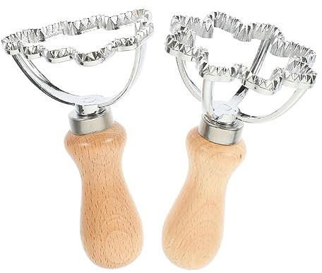 Balacoo 2 pièces Emporte Raviolis de Noël Alliage de Moules Multifonctions Forme de Flocon et Sapin Accessoires de Cuisine pour Pâte et Biscuits