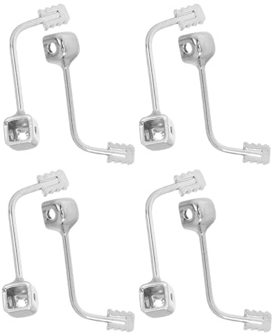 LIFKOME 4 Paare Tr Kunststoff Metall Nasenpads Brillenhalter Einsteckbar Leicht Sicherer Halt für Verschiedene Nasenformen Ergonomisch Komfortable Brillenstütze Ersatz Zubehör