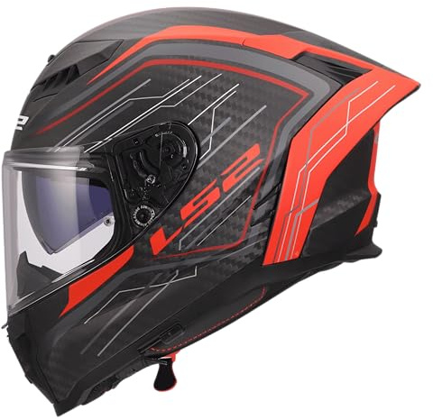 LS2, Integraler Motorradhelm DRAGON SUBIC Red, L