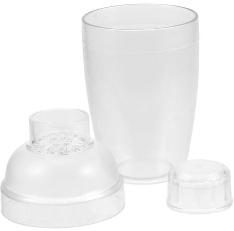 DEARMAMY Shaker Cocktail Plastica con Misurino e Filtro Bicchiere Mixer Trasparente con Scala Graduata per Cocktail Latte Caffè e Proteine Bottiglia Shaker Resistente e Facile da Pulire