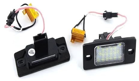 Vectzeta 2 pezzi for Canbus 12V targa automobilistica luce bianca, for VW, 2007-2011, for Touareg, Mk1 2002-2010 Luce targa a led per auto