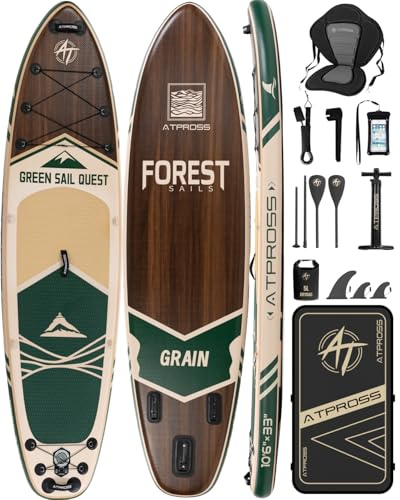 Stand Up Paddling Board mit Zubehör Set | 320x84CM Extra Breit SUP Board für 2 Personen, 200kg Tragkraft, Rutschfestes Stand Up Paddle zum Surfen