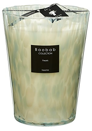 Baobab MAX24PS Kerzen, Glas, Creme, 24 x 10 cm