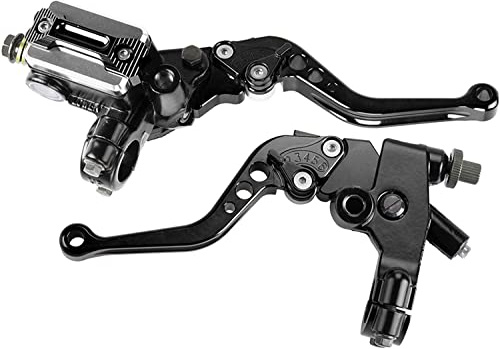 PACEWALKER Universal Motorcycle 7/8 22mm Handlebar Brake Master Cylinder Clutch Lever CNC Left & Right Set for Honda Kawasaki Suzuki Yamaha