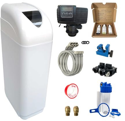 Addolcitore Acqua 10l Fleck 5600 Sxt Elettronico Volumetrico Completo Di Kit Di Installazione Fatto In Francia