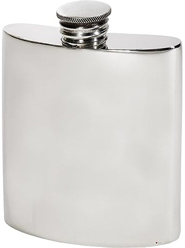 3oz Peltre Pequeño Frasco en Forma de Riñón en Liso Brillante Acabado Pulido Posibilidad de Grabado Petacas para Hombre Personalizado
