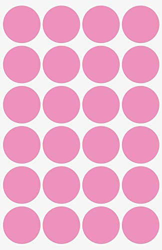 Klebepunkte Pastell Pink 25 mm runde Etiketten – 2,5 cm Sticker 600 Stück von Royal Green