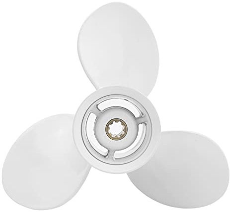 Außenbordpropeller aus Aluminium, 9-1/4X10 Zoll 3 Flügel 8 Zähne Außenbordmotor Bootspropeller Marine Bootsmotor Propeller Ersatz-Außenbordpropeller passend für Yamaha 9,9/15 PS Außenborder