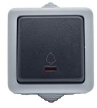 Prendeluz - Pulsador Led luminoso estanco IP54 10A 250V