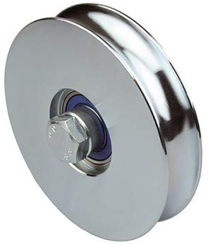 DOJA Industrial | Ruote Cancello Scorrevole | 1 Pezzo | Misure: 80 x 20 | Ruota per Porta con Scanalatura Singola su Binario di Guida | Uso: Porte, Mobili, Garage, Finestre
