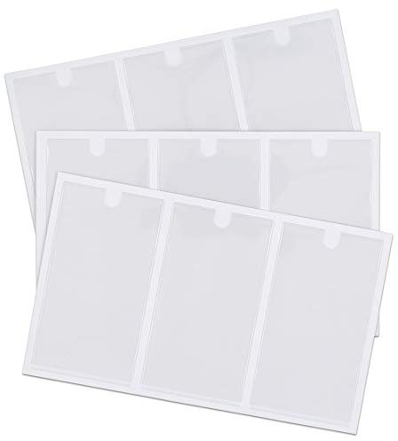 Betzold Selbstklebetasche inkl. Einsteckschildern - 102 x 55 mm transparent