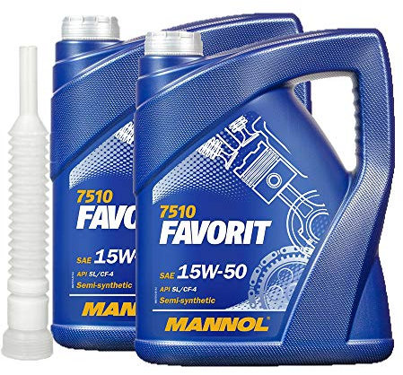 2 x5l, MANNOL FAVORIT 15W-50 MOTORÖL + Ausgießer