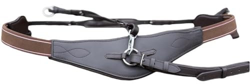 Equipride Brustpappe aus Leder mit Gel-Polsterung, mit Gummizug, Braun