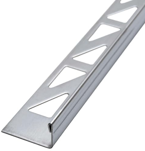 Dalsys Fliesenschiene 2,5m x 8mm Poliert | Winkelprofil Edelstahl, als Fliesenabschlussprofil, L-Profil für saubere Kanten, hochwertige Fliesen Abschlussleiste