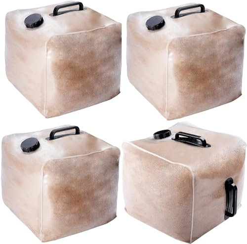 4 Pcs Pool Ladder Weights, Universal Pool Steps Weight SandBag, Plastic Fillable Anchor Bag Container Pool Stair Weights for Above Ground Swimming Pool Entry System