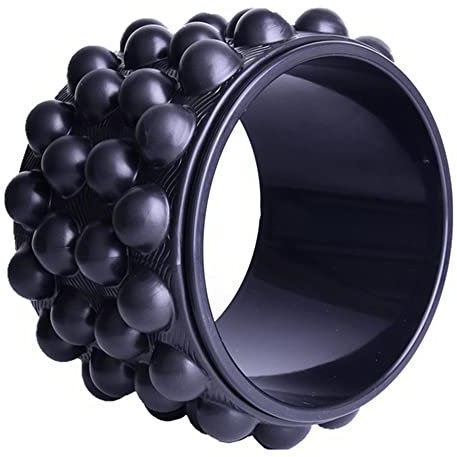 LTLCLZ Eva Yoga Pilates Circle Wheel Yoga Wheel Fitness Roller Rückentrainingsgerät Schlankheits Magische Taillenform Bodybuilding Pilates Ring,Schwarz