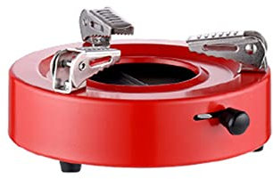 LOERSS Réchaud à Alcool, Chauffage portatif en Acier Inoxydable, Chauffage à Alcool léger pour l'extérieur, pour Le Camping, Le Pique-Nique, la Cuisine en Plein air, Le Barbecue,Red