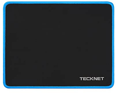 TECKNET Tapis de Souris Gaming L Gaming Mousepad Dimension 270x210x3mm Base en Caoutchouc Antidérapant Surface Spéciale Texturée résistant à Usure-Bleu