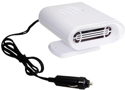 Baoblaze Auto-Heizlüfter, Heizung, Windschutzscheiben-Defogger, weiße Windschutzscheiben-Enteisung, 360 Grad drehbar, für Automobile, vielseitig einsetzbar, 12V