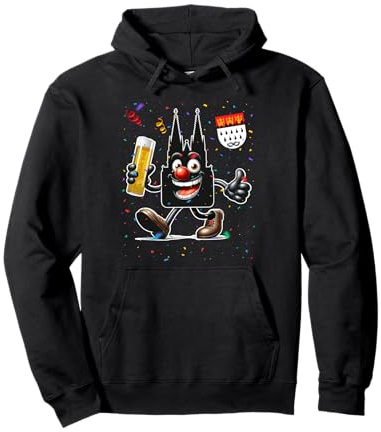Kölner Dom Kölsch Kölle Alaaf Konfetti Karneval Modeumzug Pullover Hoodie