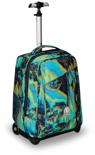 Invicta Trolley Benin, 2 in 1, Schulranzen mit Rollen, Rucksack mit Trolleyfunktion für Schule, Reisen, Mädchen und Jungen, Rollkoffer, mit Laptopfach und Trinkflaschenfach