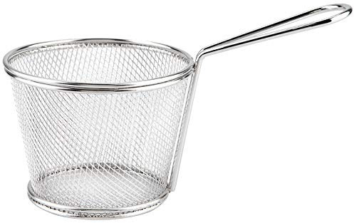 Mini cesta de patatas fritas de acero inoxidable, colador de presentación de alimentos, red para patatas, frutas, herramienta de cocina, cestas de freidora para olla con patatas